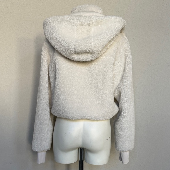 ALO Yoga Cream Teddy Jacket - Plush Sherpa Bomber - Picture 7 of 14